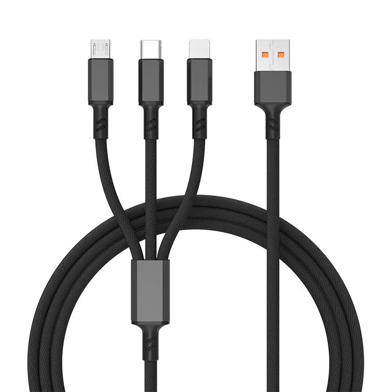 Charging Cable Cell Phone Charger Cord For Type C Micro USB 3 In 1